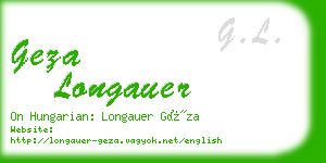 geza longauer business card